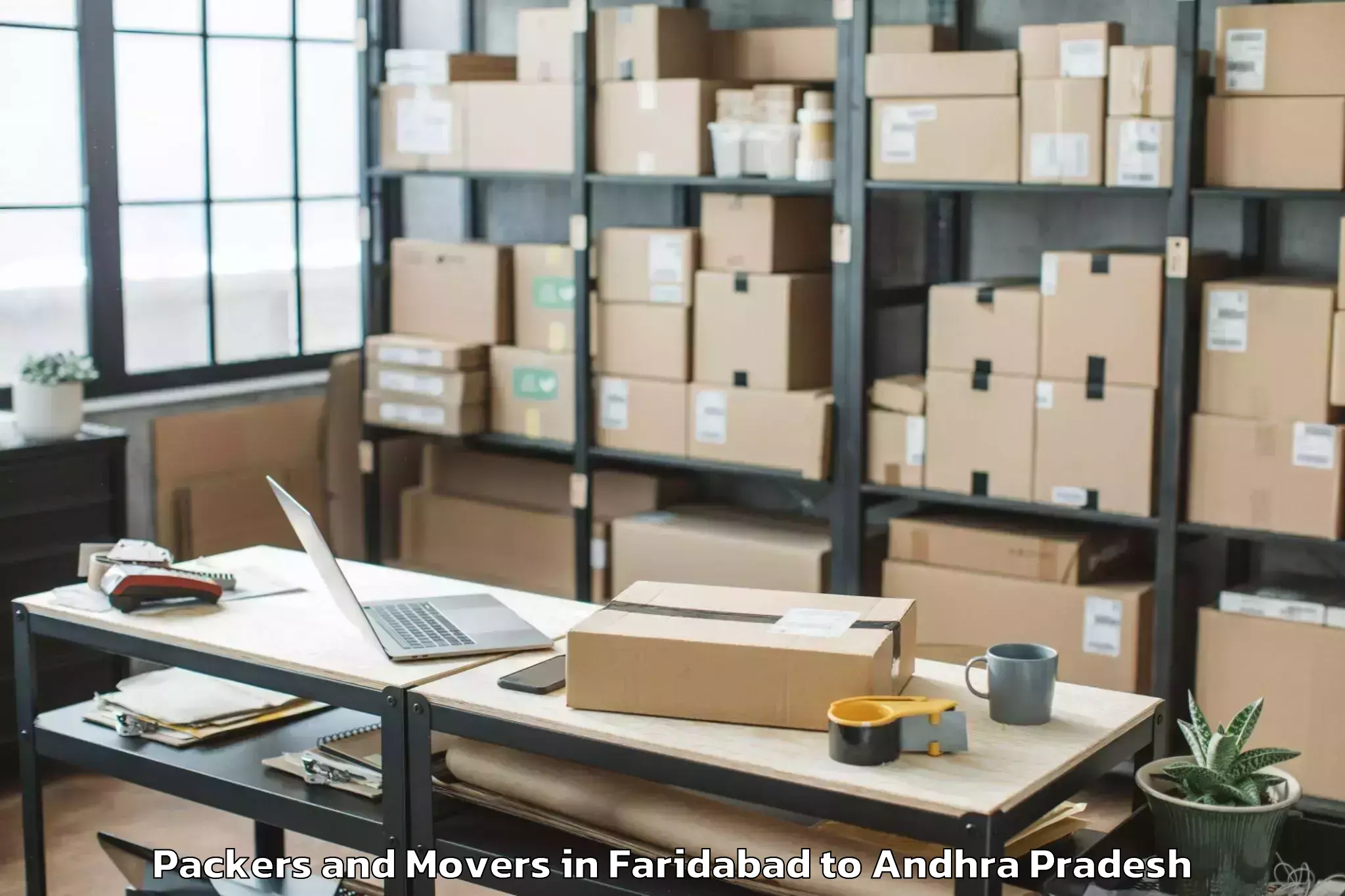 Reliable Faridabad to Vemulapalle Packers And Movers